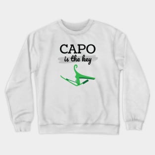 Capo is the Key Green Capo Light Theme Crewneck Sweatshirt